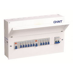 Chint NX3-18RA Populated 18 Module / 12 Way Split Load Consumer Unit Chint NX3-18RA Populated 18 Module / 12 Way Split Load Consumer Unit